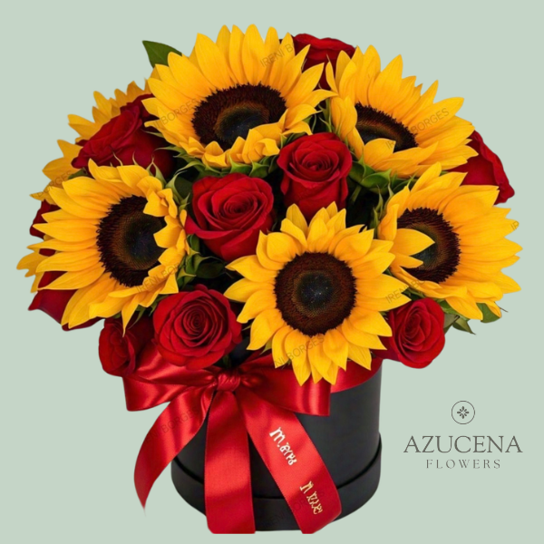 Box con Maravillas y Rosas Rojas — Azucena Florería