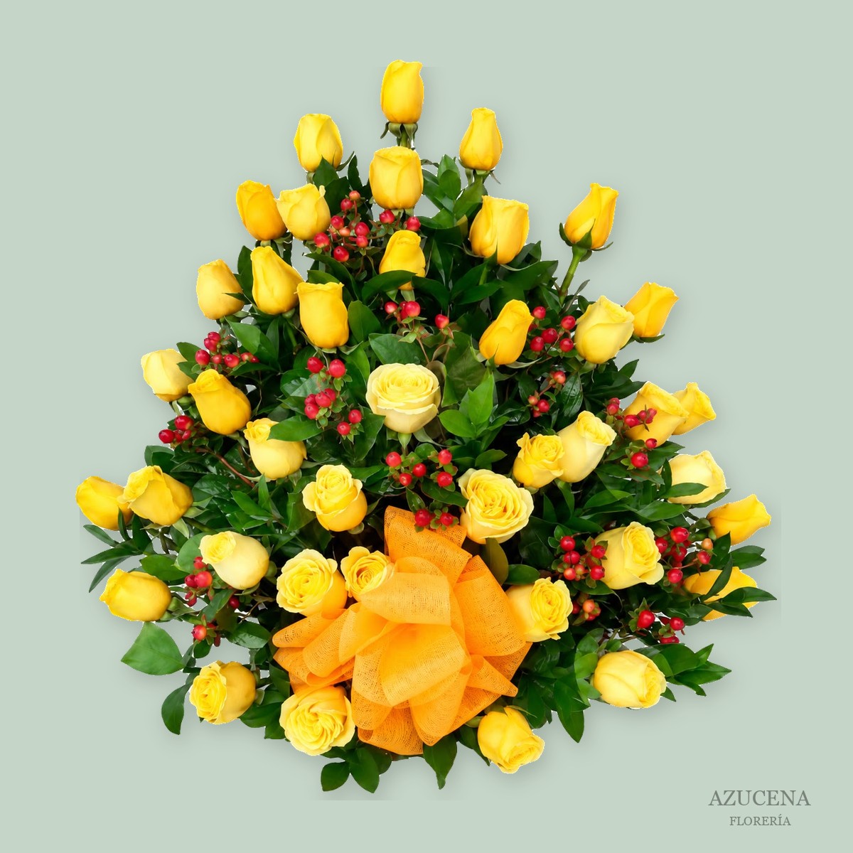 Arreglo Grande de Rosas Amarillas — Azucena Florería