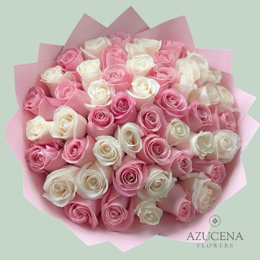 Ramo en Rosas Bicolor — Azucena Florería