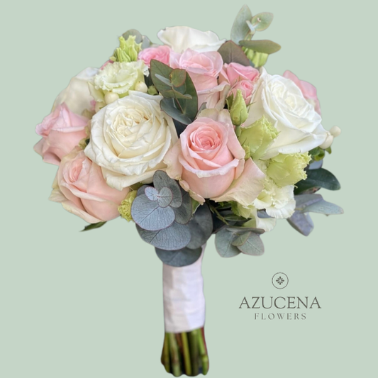 Ramo de Novia en tonos Pasteles — Azucena Florería