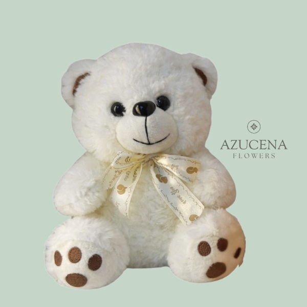 Oso De Peluche Blanco — Azucena Florería