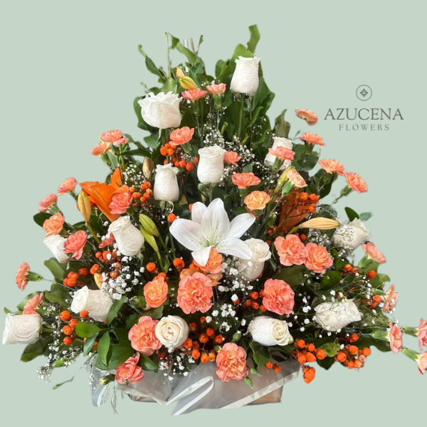 Arrimo en Tonos Naranjas — Azucena Florería