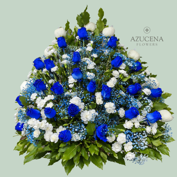 Arrimo con Rosas Azules — Azucena Florería
