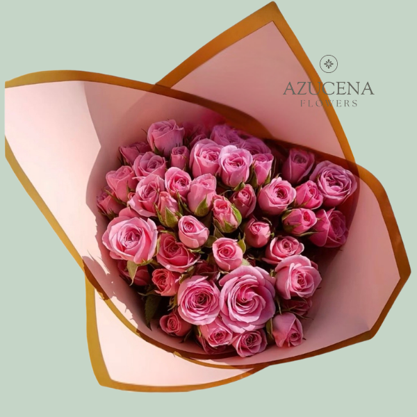 Mini Rosas en Ramo — Azucena Florería