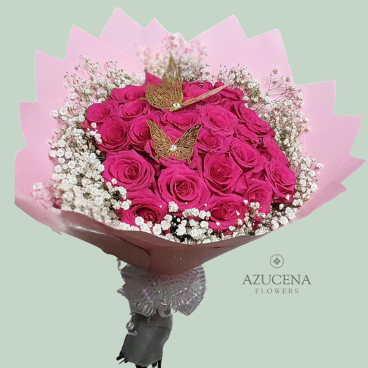 Ramo con Rosas Rosadas — Azucena Florería