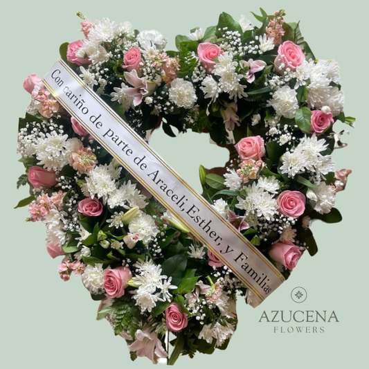 Corona Primaveral de Corazón — Azucena Florería